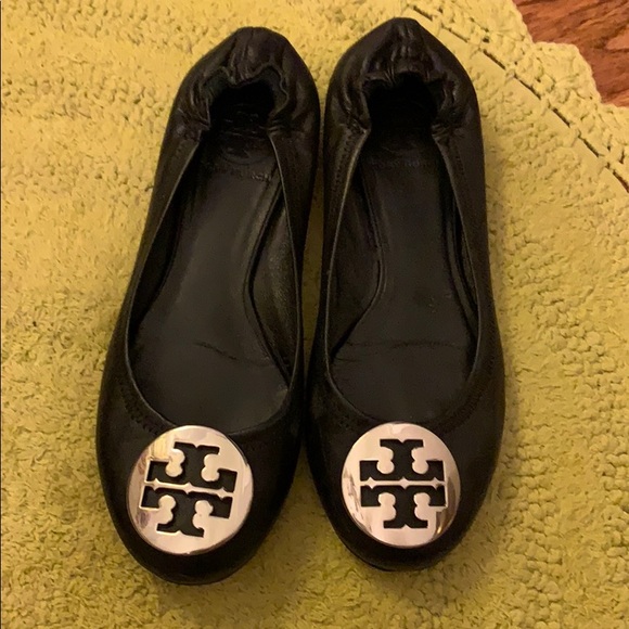 Tory Burch Shoes - Black Tory Burch Reva Flats